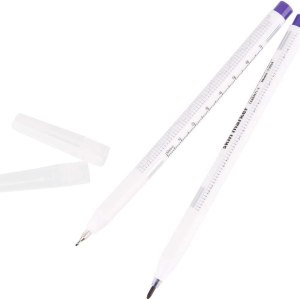 Beauty7 Eyebrow Tattoo Pen 0.5mm/1mm Piercing Tip Skin Markers with Ruler