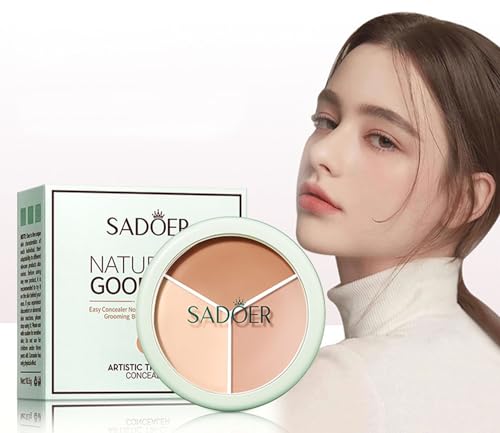 LISUNYGH Full Cover Concealer Palette 3 Colors, Long Lasting & Moisturizing, Natural Fit, Non-Transferable Coverage