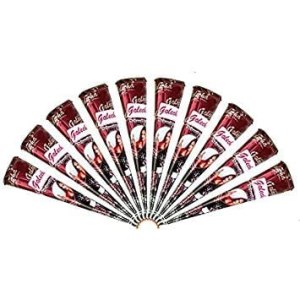 Indian Mehendi Henna Cone for Temporary Tattoos, All Natural Herbal Ingredients