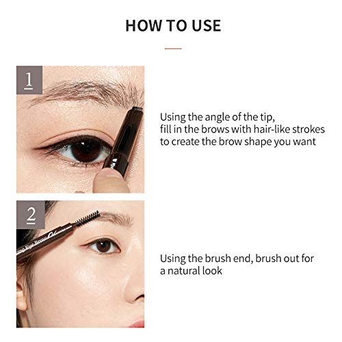 Etude House Drawing Eye Brow, Dark Grey Triangle Shaped Pencil with Vitamin E - Image 3