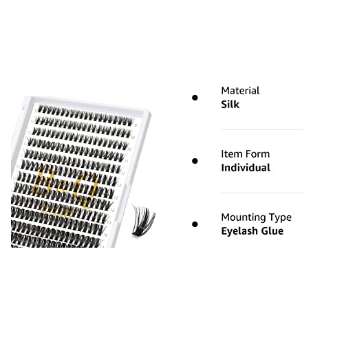 Lash Clusters 280 Pcs 40D-0.07D-9-15MIX B&Q LASH Individual Lashes C D Curl Eyelash Clusters Soft Volume - Image 12