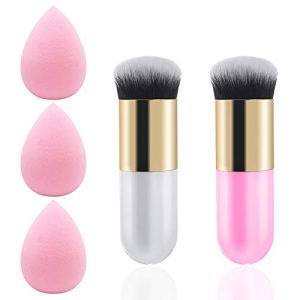 Foundation Brush and Makeup Sponge Set for Perfect Makeup Application