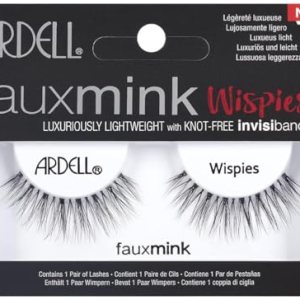 Ardell Faux Mink Wispies, Medium Volume, Long Length, Black