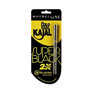 Maybelline New York Colossal Kajal, Waterproof, Super Black, 0.35g