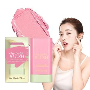Multi-Use Cream Blush Stick, Waterproof Matte Blusher Stick, Jaiyien 19.00g
