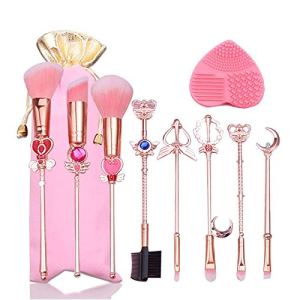 Sailor Moon Makeup Brush Set Pink Pouch 9PCs