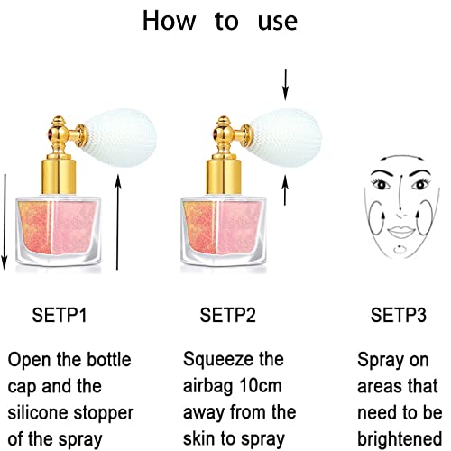 RoseFlower Glitter Spray, Pink Shimmer Sparkle for Hair, Face, Clothing - Festive Makeup Highlight - Image 4