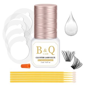Cluster Lash Glue 5 ML B&Q Lash Bond Clear Latex Free Waterproof Eye Lash Glue