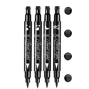 Winged Eyeliner Stamp 4 Pack Black Eye Liner Pencil Waterproof