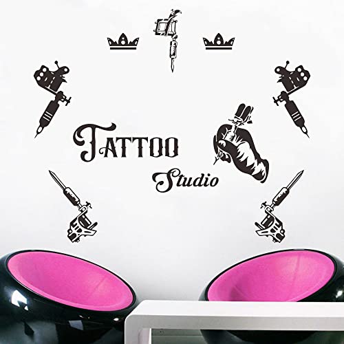 Tattoo Studio Decor, Tools Wall Stickers, Mural Tattoos, 39"x31" JWH167 (Black) - Image 3