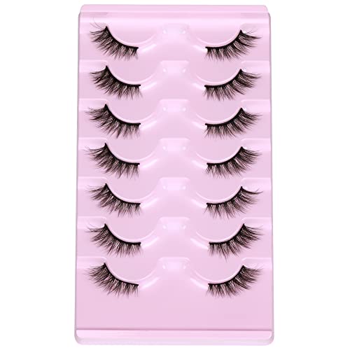 JIMIRE Faux Mink Eyelashes Russian Strip Natural Look Wispy Light 13MM 7 Pairs - Image 19