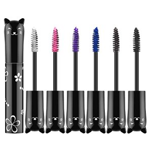 Ownest 6 Colors Mascara Set, Waterproof Long Lasting Thick Mascara Rainbow Color Fiber Charming Masacara