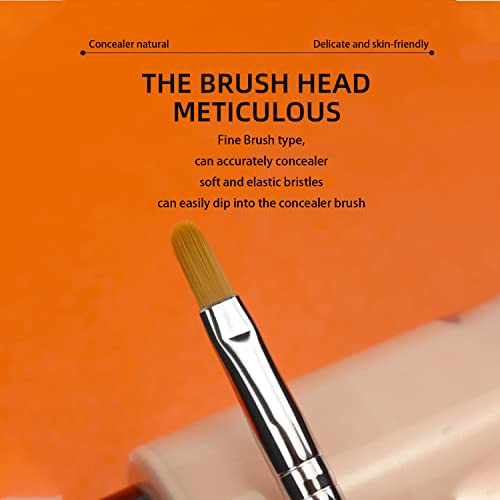 Ksvsonrvi Double-ended Concealer Brush, Under Eye Mini Dual End Brush with Sponge Synthetic Bristle - Image 2