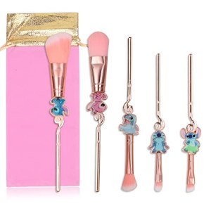 Makeup Brushes 5PCS Cartoon Stitch Girl Premium Synthetic Foundation Brush Blending Eye Shadows