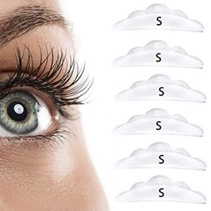 Libeauty Lash Lift Rods, 6 Pcs White SSS Reusable Eyelash Perming Curler Shield Pads