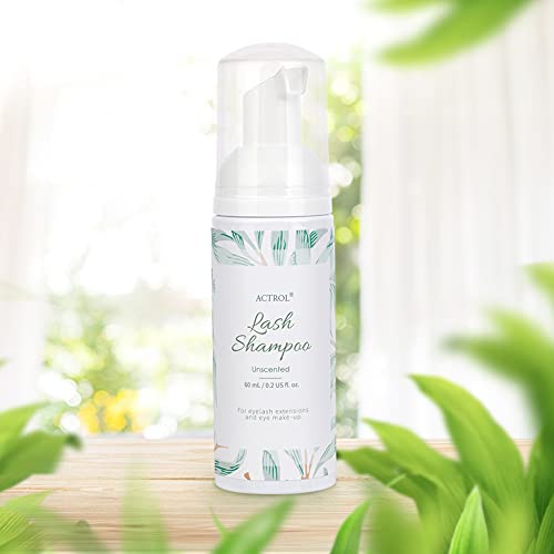 Eyelash Extension Cleanser 60ML Natural Lash Extension Shampoo Unscented Professional Eyelid Foaming Cleanser Paraben & Sulfate Free - Image 12