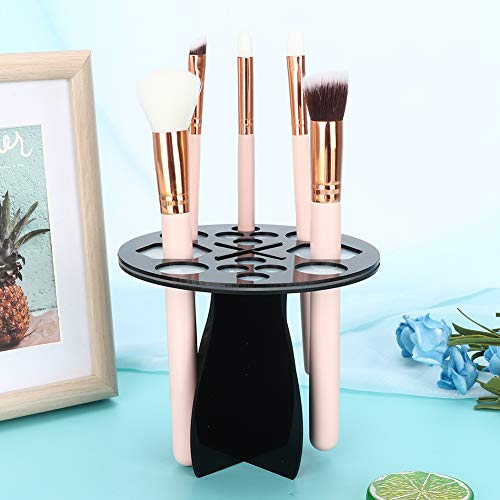 Dioche 14 Hole Cosmetic Brush Drying Rack Black Acrylic - Image 2