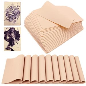 Tattoo Practice Skin 20pcs 7.4x5.6" Silicone - Blank Both Sides