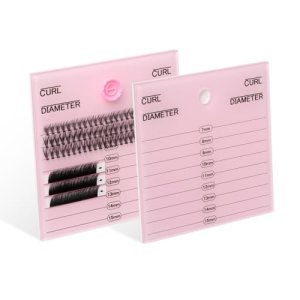 POCMKO 2 Packs Lash Tiles, Lash Trays for Eyelash Extensions, Bigger Size Acrylic Eyelash Tile Holder
