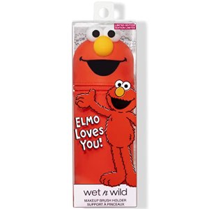 Wet n Wild, Elmo Makeup Brush Holder Silicone Case for Foundation & Liquid Makeup, Sesame Street Collection