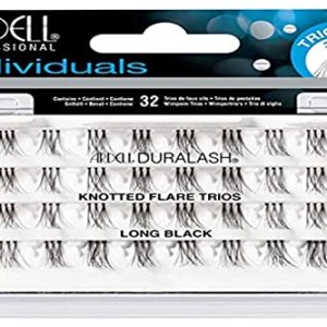 Ardell Individual Trios Eyelash Black Long 32 Count Pack Knot-Free Waterproof
