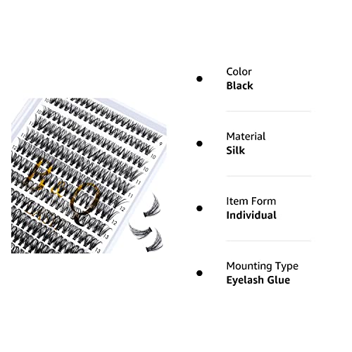 Lash Clusters 280 Pcs 40D-0.07D-9-15MIX B&Q LASH Individual Lashes C D Curl Eyelash Clusters Soft Volume - Image 40