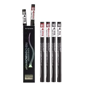 TUKEFEV 4 Tip Liquid Eyebrow Pen 4 Packs Waterproof Eyebrow Pencil