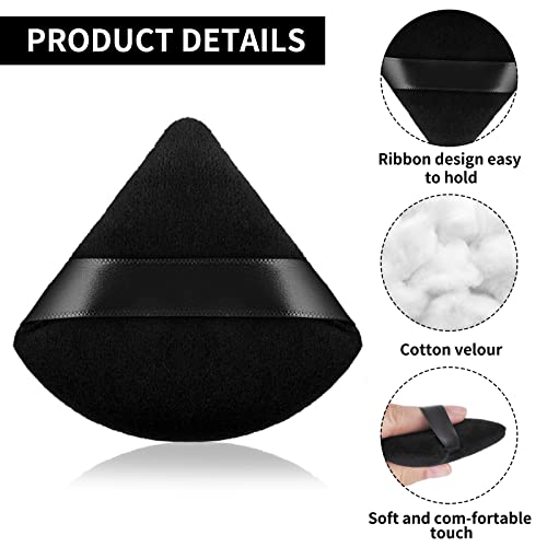 Molain 2Pcs Triangle Makeup Puff Velvet Face Puff Cosmetic Foundation Blender Sponge - Image 2