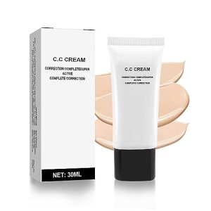 Skin Tone Adjusting CC Cream Color Correcting Moisturizer,Self Adjusting for Mature Skin Pre-makeup Primer Cosmetics CC Cream Foundation Brightening Skin Tone - Natural Color ZHISHUDL