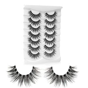 Natural Wispy 3D Volume Faux Mink False Eyelashes 16MM Cat Eye Lashes A14