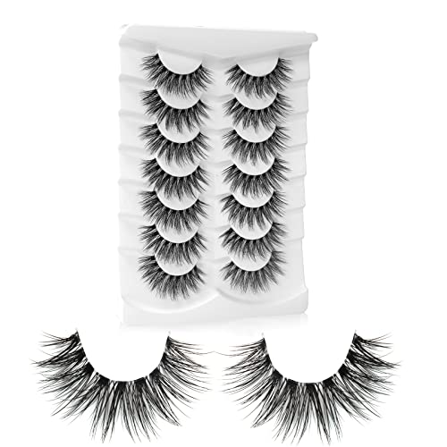 Natural Wispy 3D Volume Faux Mink False Eyelashes 16MM Cat Eye Lashes A14