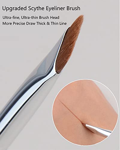 Champagne Facial Brushes, Blush Highlighting, Loose Powder, Fan Mask, Soft Applicator Tools - Image 28