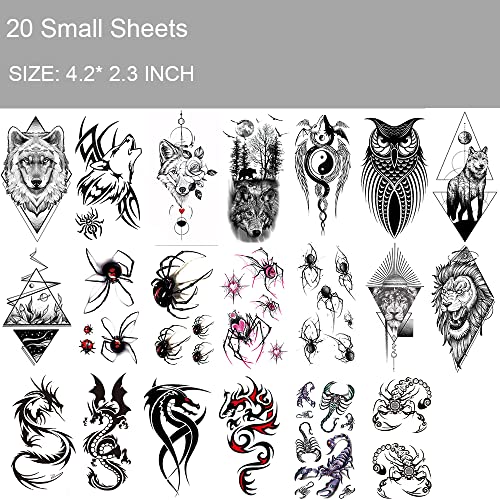 AWLEE Tribal Totem Temporary Tattoos - Long Lasting 35 Sheets - Image 3