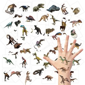 Dinosaur Temporary Tattoos 144Pcs 2 Inch Realistic Non-Toxic Waterproof Art Decal