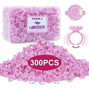 INFILILA 300PCS Disposable Rings for Lashes