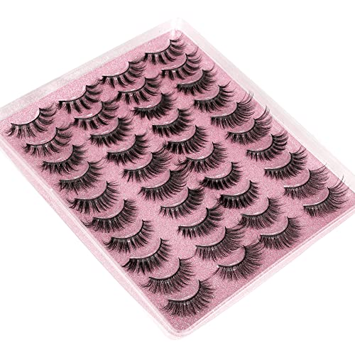 20 Pairs False Eyelashes 3D Faux Mink Lashes Natural Look Wispy ALPHONSE 16-20MM - Image 3