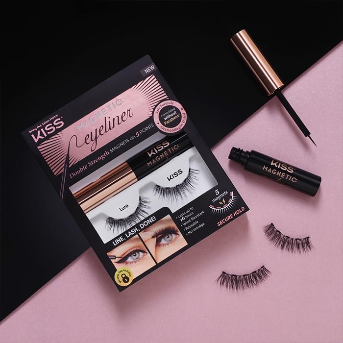 Magnetic Eyeliner & Lash Kit, Tempt, 1 Pair of Synthetic False Eyelashes With 5 Double Strength Magnets - Image 16