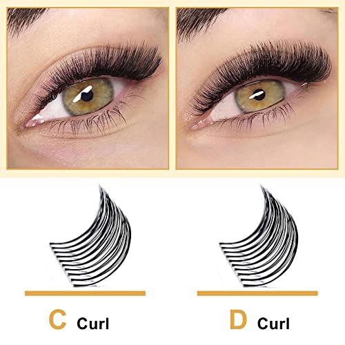 Lash Clusters 280 Pcs 40D-0.07D-9-15MIX B&Q LASH Individual Lashes C D Curl Eyelash Clusters Soft Volume - Image 58