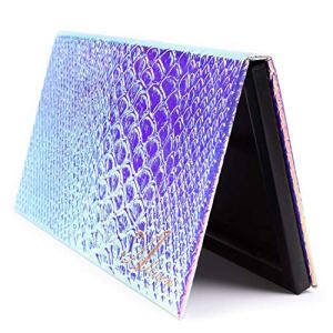Allwon Magnetic Palette Mermaid Empty Makeup Palette with Mirror and 20Pcs Adhesive Empty Palette Metal Stickers