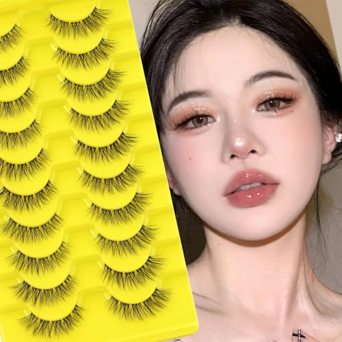 EMEDA 10 Pairs 3D False Eyelashes Natural Look Lightweight Reusable - Image 52
