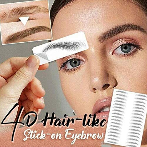 Eyebrow Tattoo Black Brown Stick on Eyebrows for Men Women False Eyebrows Transfer Stickers - Image 2