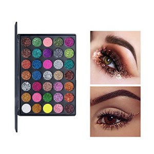 VERONNI 35 Color Glitter Eyeshadow Palette - High-Quality, Waterproof, 35 Colors