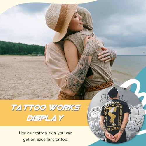 WZPB Fake Tattoo Skin Practice - 10Pcs Tattoo Practice Skin 8x6" - Image 4