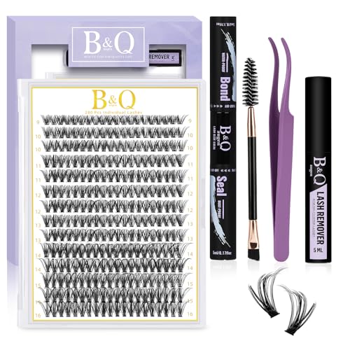 Lash Clusters 280 Pcs 40D-0.07D-9-15MIX B&Q LASH Individual Lashes C D Curl Eyelash Clusters Soft Volume - Image 18