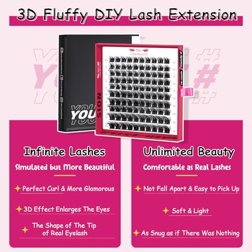 Lash Extension Kit 280Pcs Individual Lashes with Various Styles for DIY - Image 46