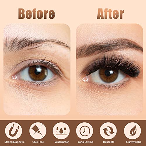 Magnetic Eyelashes 10 Pairs, Reusable, Easy to Wear, Natural to Gorgeous Styles, No Glue Needed - Image 2