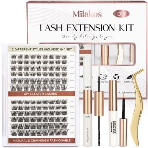 DIY Lash Extension Kit 144 Pcs Individual Clusters - Natural Look Lashes