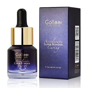 GOLLEEPRO Lash Glue for Eyelash Extensions 0.5 SEC Drying Time Super Strong Hold Black Adhesive 0.17fl.oz