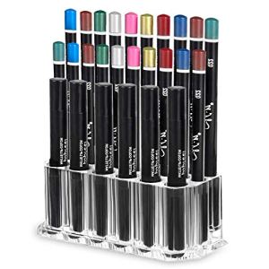 HBlife Acrylic Makeup Organizer, 26 Slots - Clear, Eyeliner & Lip Liner Holder