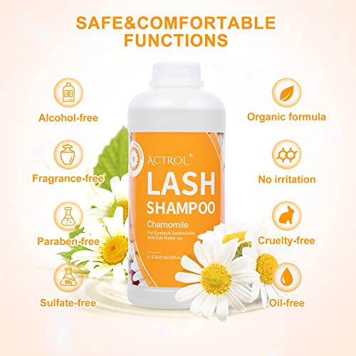 Eyelash Extension Cleanser 60ML Natural Lash Extension Shampoo Unscented Professional Eyelid Foaming Cleanser Paraben & Sulfate Free - Image 49